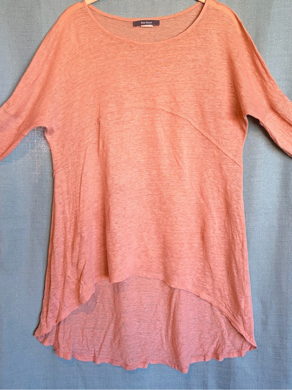 Eileen Fisher Coral Scoop-Neck High-Low Tunic